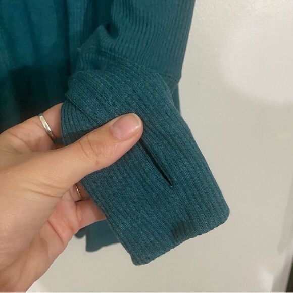 CHASER new with tags ribbed teal open cardigan size small REVOLVE fall jewel - Picture 6 of 7
